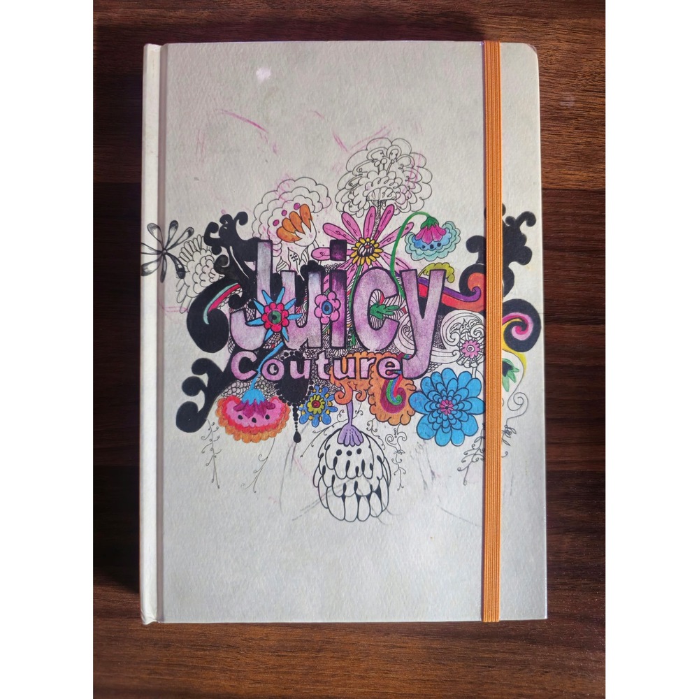 RARE 2011 Juicy Couture Groovy Juicy Notebook Sketchbook Unlined Vellum 7x10